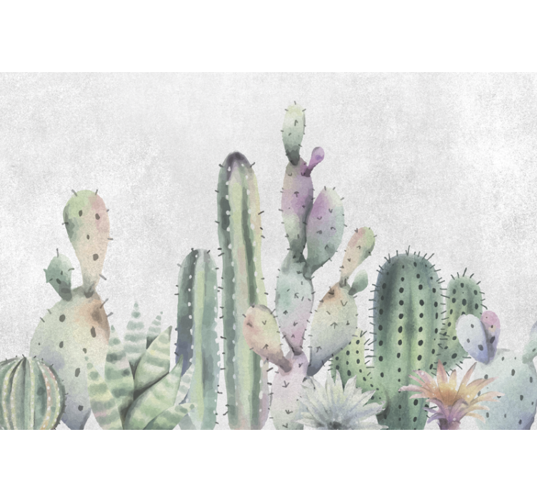 Tapisserie désert mur de cactus - TenStickers