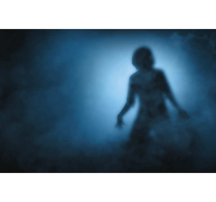 Papier peint mural silhouette de zombie - TenStickers