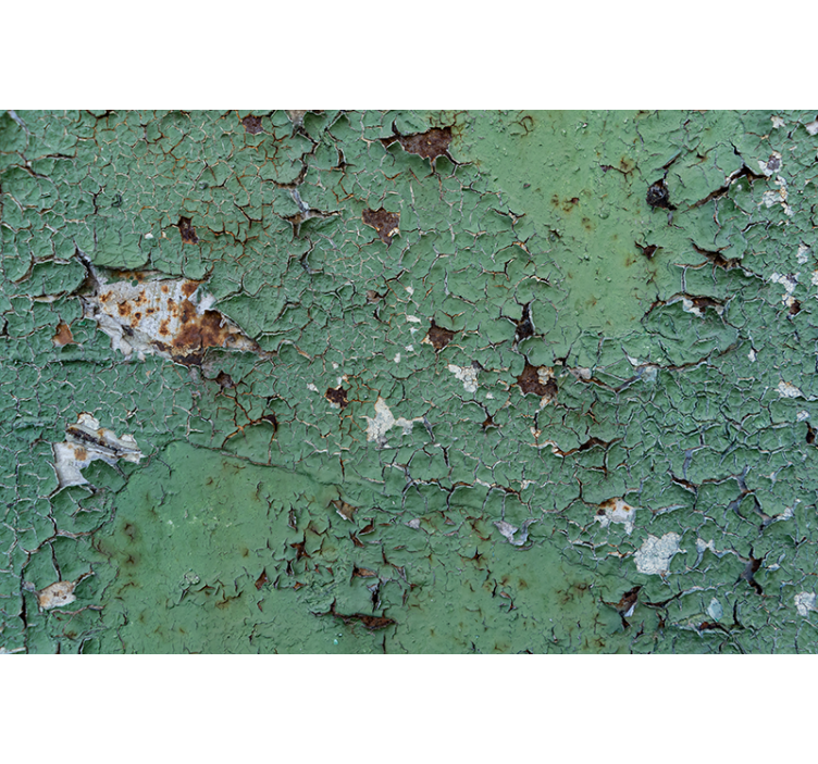 Tapisserie murale imitation métal vert rouillé  - TenStickers