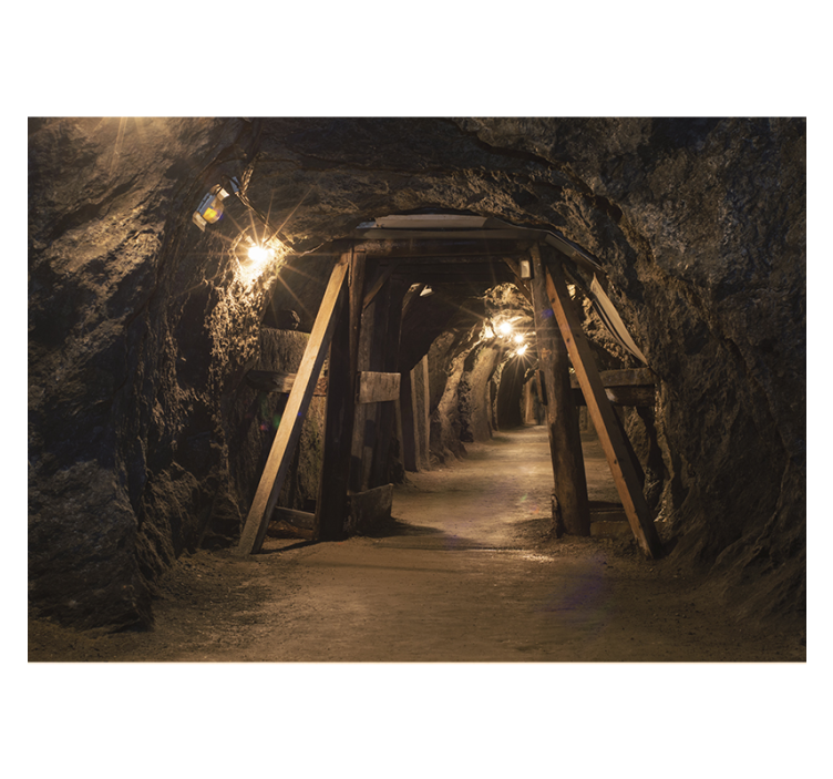 Tapisserie murale entrée vieille mine d'or - TenStickers