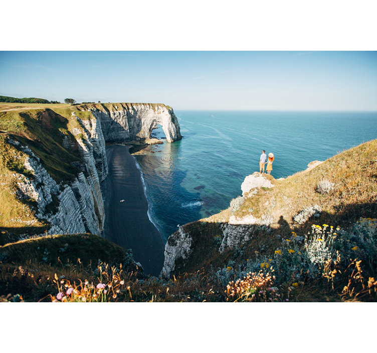 Tapisserie murale falaises d'Etretat - TenStickers