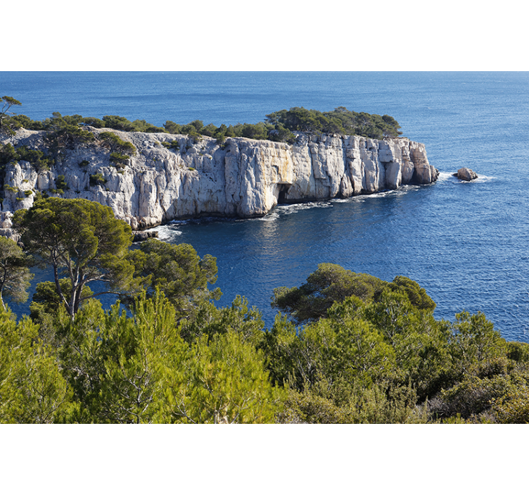 Tapisserie murale calanques de Marseille - TenStickers