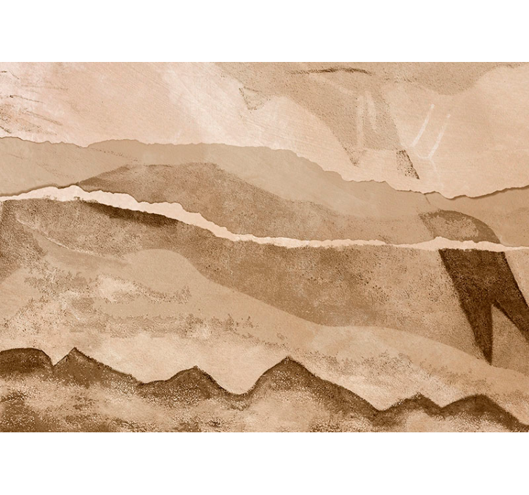 Tapisserie murale beige papier froissé - TenStickers