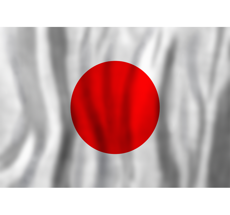 Tapisserie murale villes et de pays drapeau japonais - TenStickers