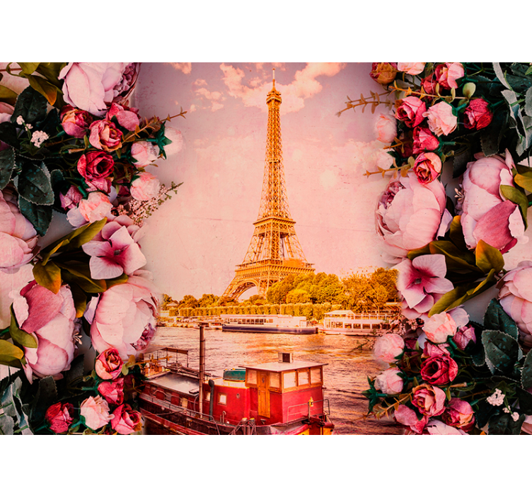 Tapisserie paris élégance florale parisienne - TenStickers