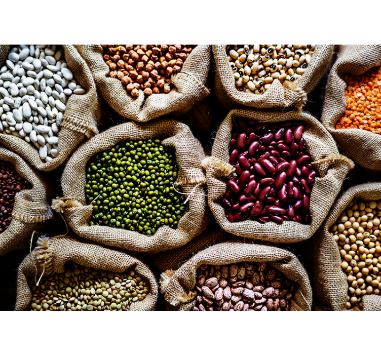 Tapisserie cuisine étalage de légumes - TenStickers