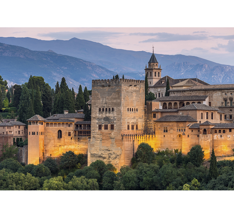 Tapisserie villes et pays panorama de forteresse historique - TenStickers