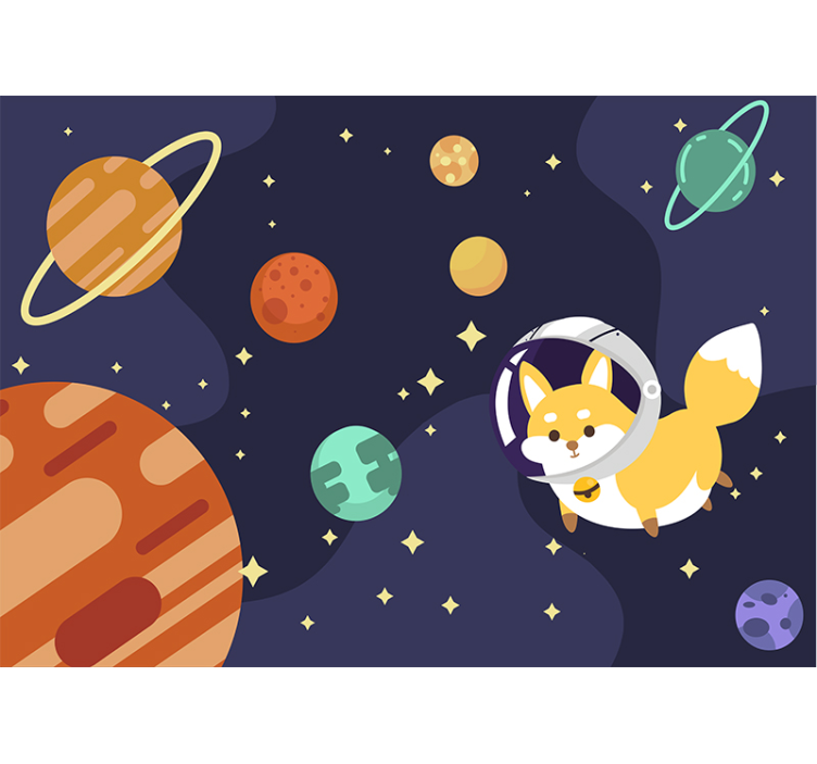Tapisserie chambre enfant exploration spatiale - TenStickers