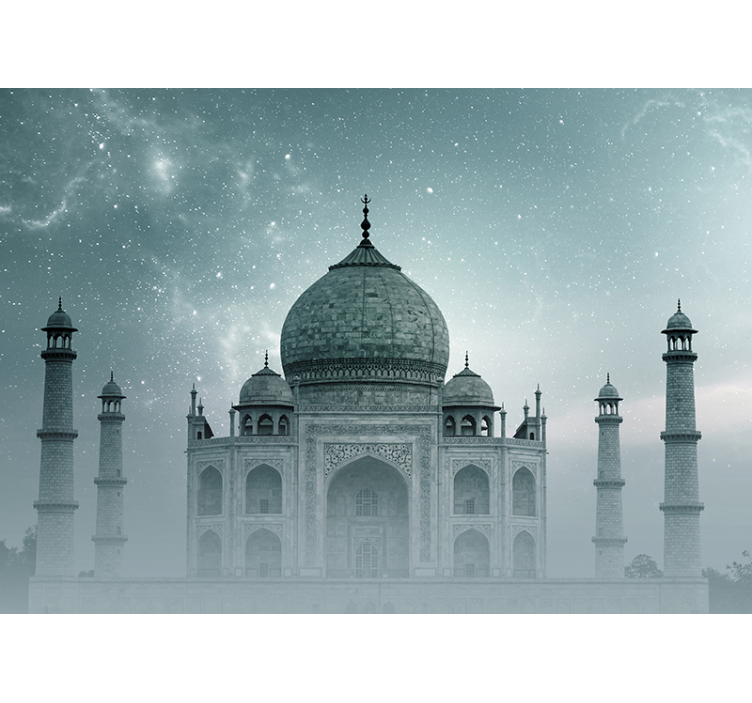 Tapisserie autres villes et de pays taj mahal nocturne - TenStickers