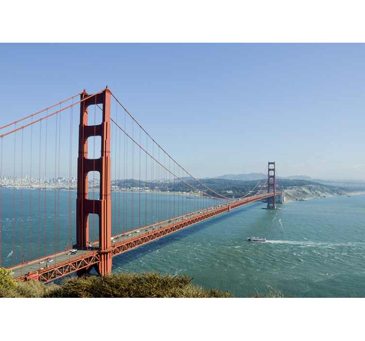Tapisserie villes et pays pont du golden gate - TenStickers