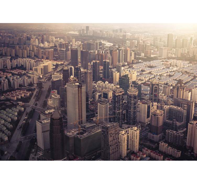 Tapisserie villes et pays perspective urbaine - TenStickers