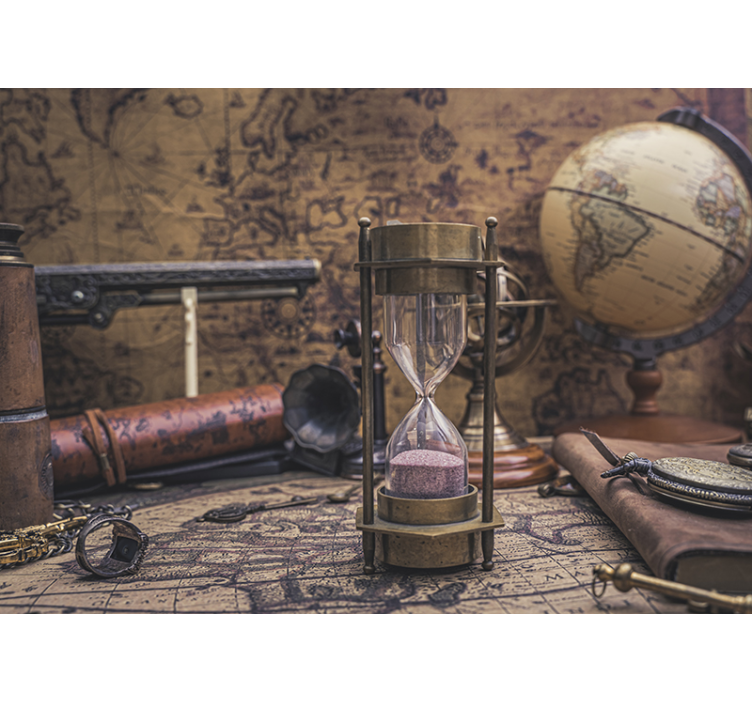 Tapisserie villes et pays collection de montres anciennes - TenStickers