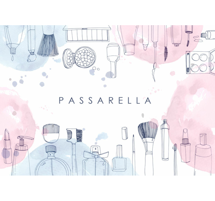 Tapisserie phrase essentiels de beauté stylés - TenStickers