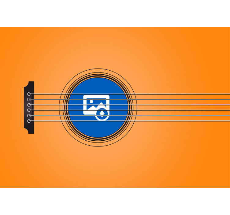 Tapisserie musique silhouette de guitare célébration - TenStickers