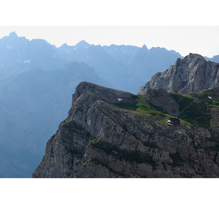 Tapisserie montagne grande vue sur les montagnes - TenStickers