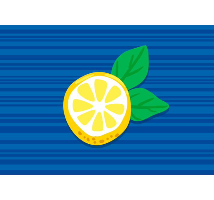 Tapisserie salle à manger art de tranche de citron - TenStickers