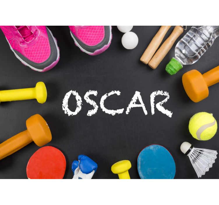 Tapisserie phrase essentiels de fitness - TenStickers