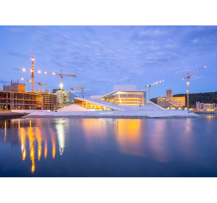 Tapisserie villes et pays conception architecturale moderne - TenStickers