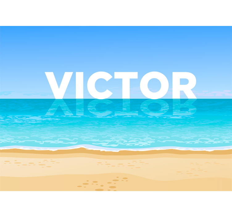 Tapisserie mer plage avec de l'eau - TenStickers