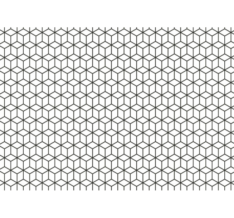 Tapisserie textures et motifs motif de cube géométrique - TenStickers