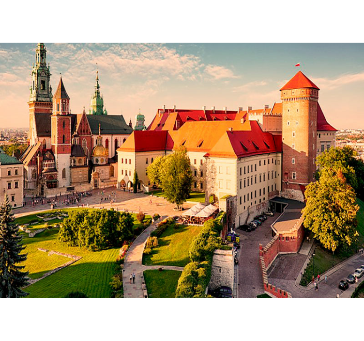 Tapisserie villes et pays paysage de château historique - TenStickers