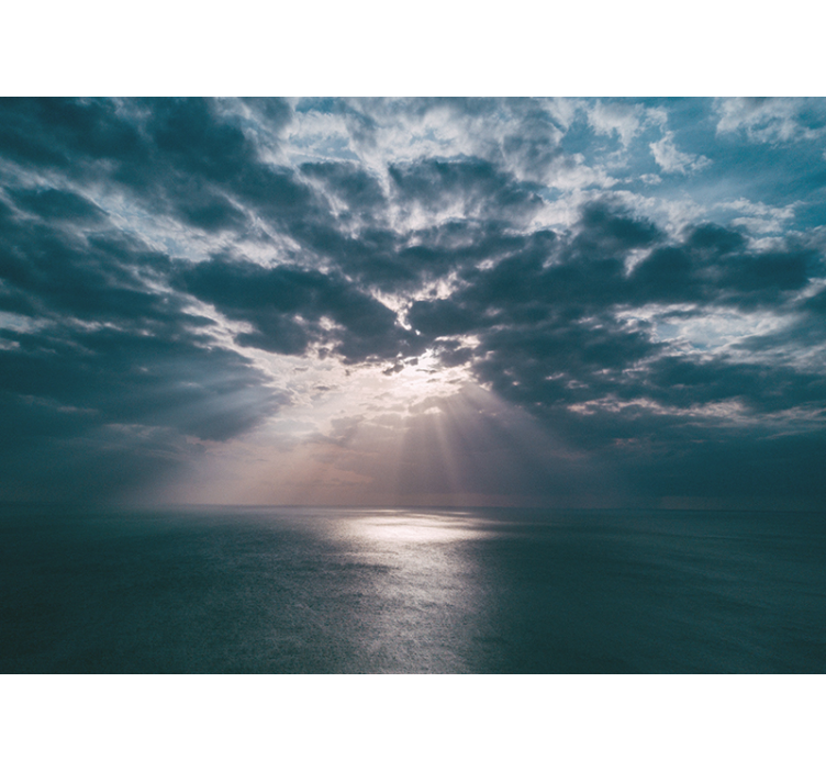 Tapisserie nature lumière de rayon océanique - TenStickers