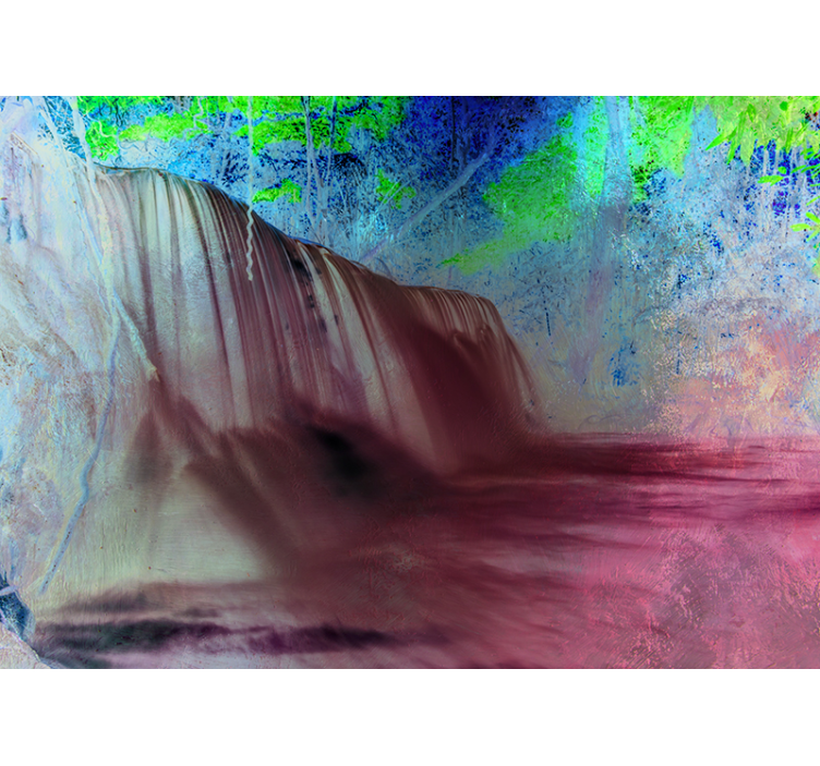 Tapisserie cascade vue paisible sur la cascade - TenStickers