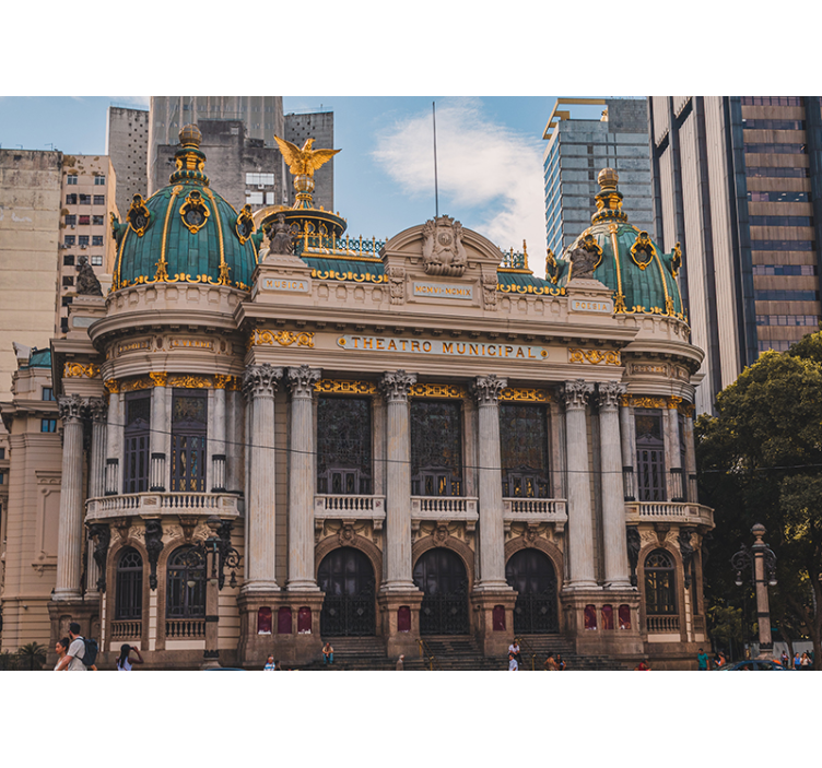 Tapisserie villes et pays architecture de théâtre historique - TenStickers