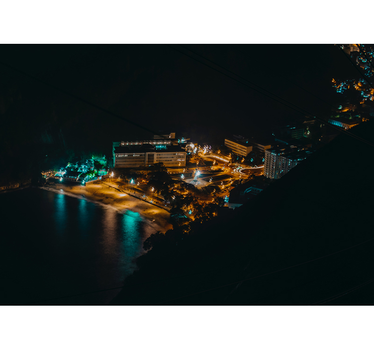 Tapisserie villes et pays vue nocturne urbaine - TenStickers