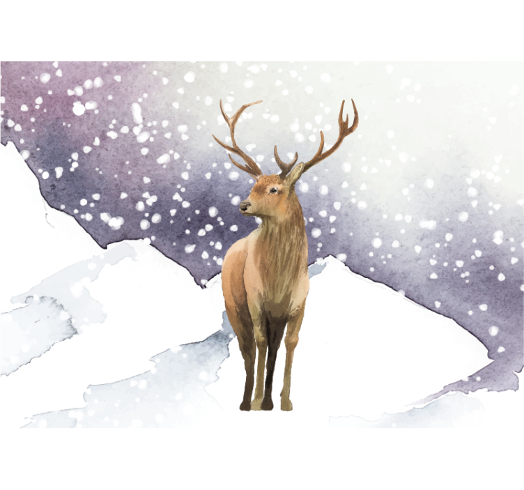 Tapisserie animaux scène de cerfs majestueux - TenStickers