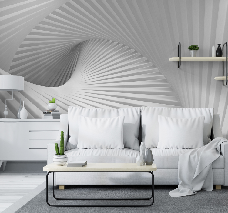 Papier peint 3d vagues d'escaliers - TenStickers