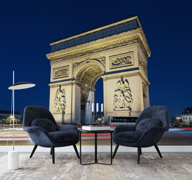 Tapisserie murale arc de triomphe paris - TenStickers