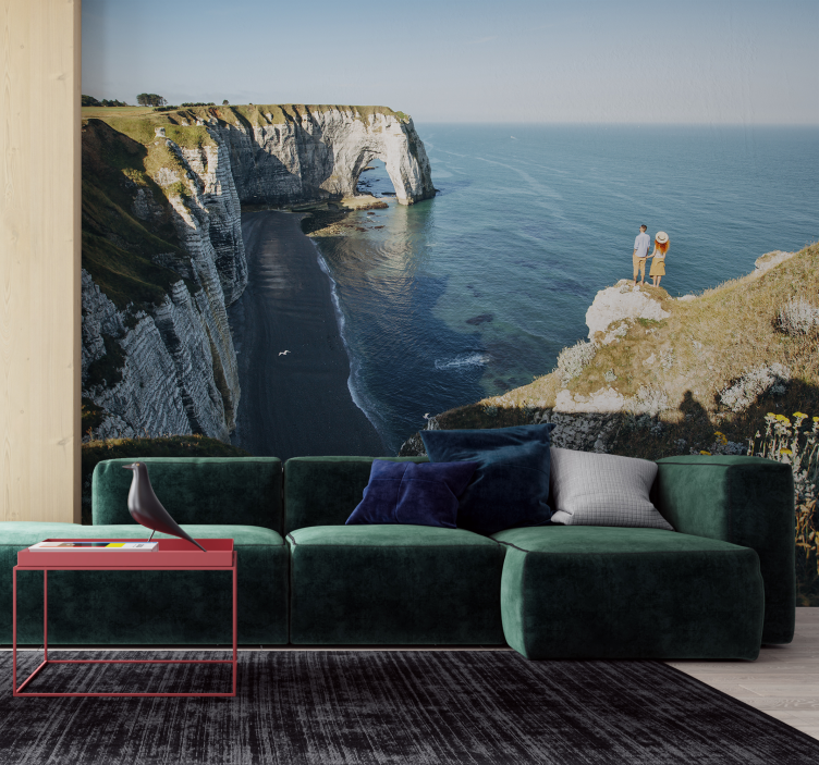 Tapisserie murale falaises d'Etretat - TenStickers