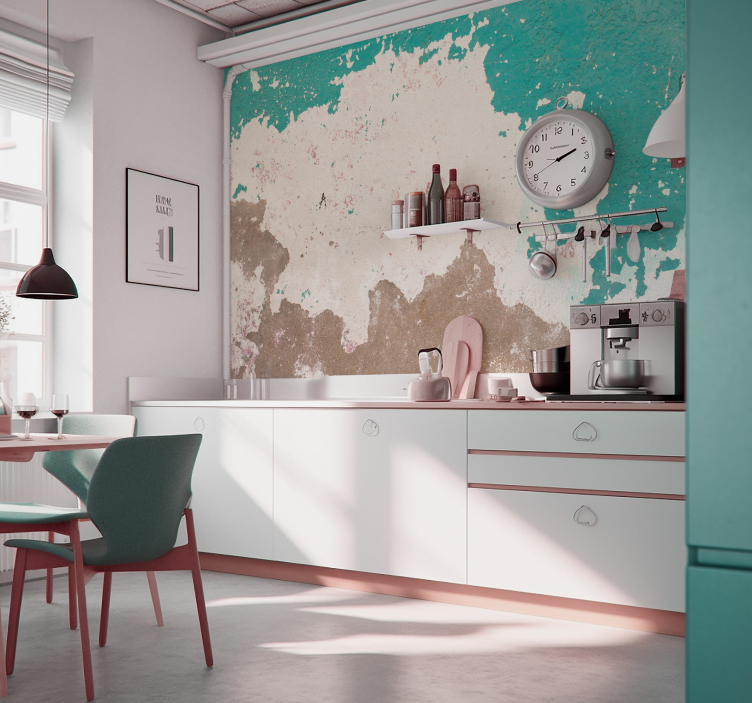 Tapisserie murale motifs mur épluché grunge - TenStickers