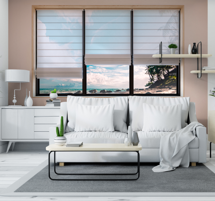 Papier peint 3d mural effet plage - TenStickers