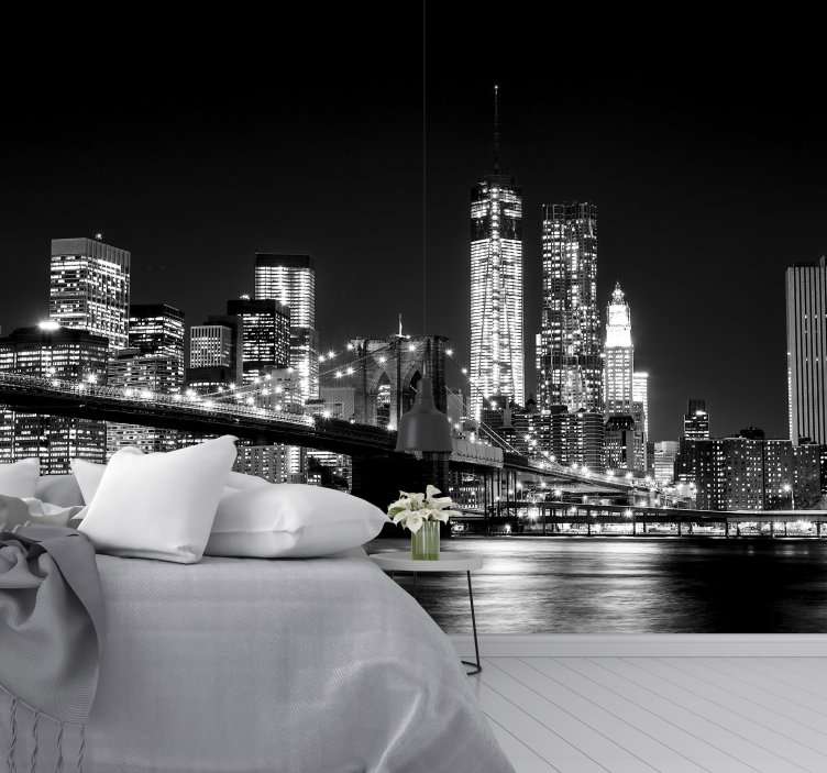 Papier peint New York rivière Est - TenStickers