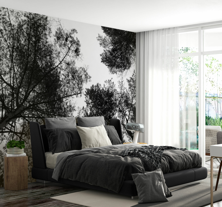 Papier peint panoramique arbre vu d'en bas - TenStickers