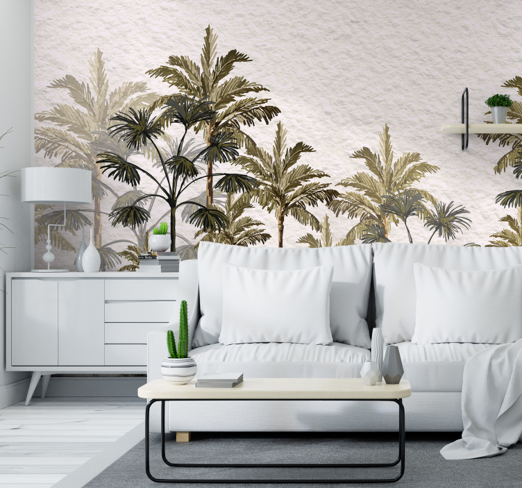 Papier peint panoramique palmiers - TenStickers