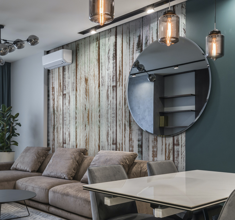 Photo murale planches effet bois vieilli - TenStickers