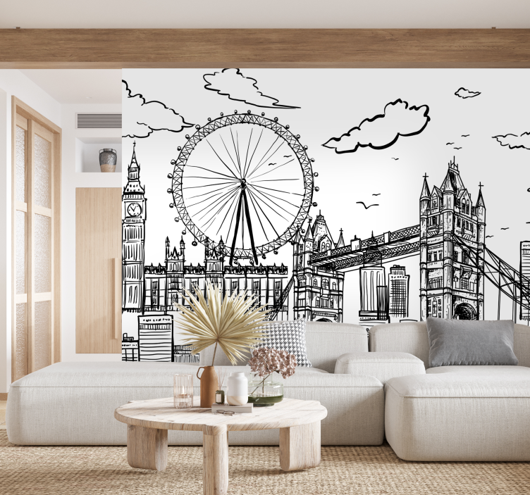 Tapisserie murale illustration de Londres - TenStickers