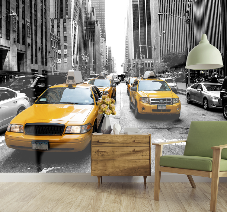 Papier peint New York taxis américains - TenStickers