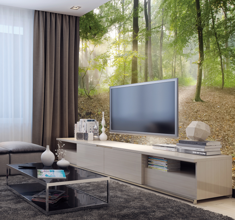 Papier peint forêt arbres - TenStickers