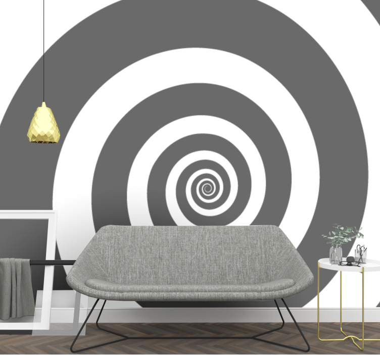 Tapisserie abstraite design illusion spirale - TenStickers