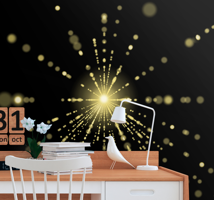 Tapisserie abstraite Éclat de lumière radieuse - TenStickers