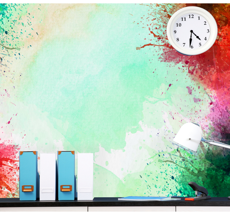 Tapisserie abstraite motifs éclaboussures colorées - TenStickers