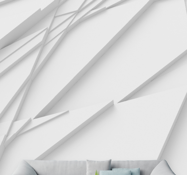 Tapisserie abstraite motifs géométriques superposés - TenStickers