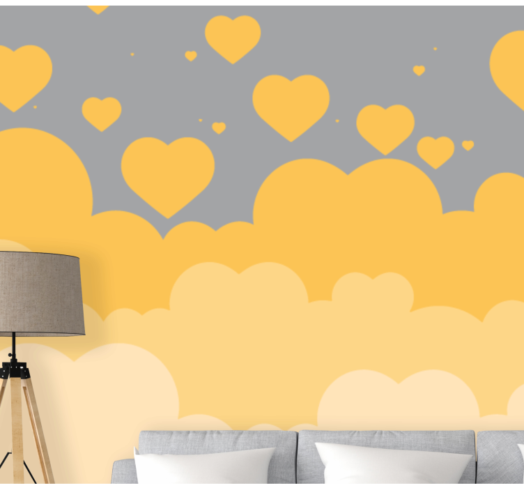 Tapisserie amour motifs de coeur flottant - TenStickers