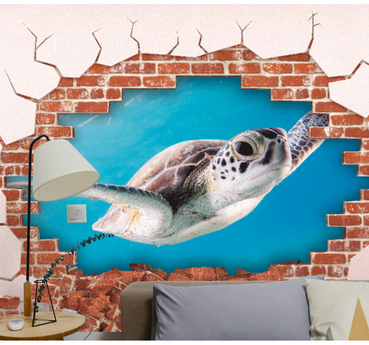 Tapisserie animaux design de tortue personnalisable - TenStickers
