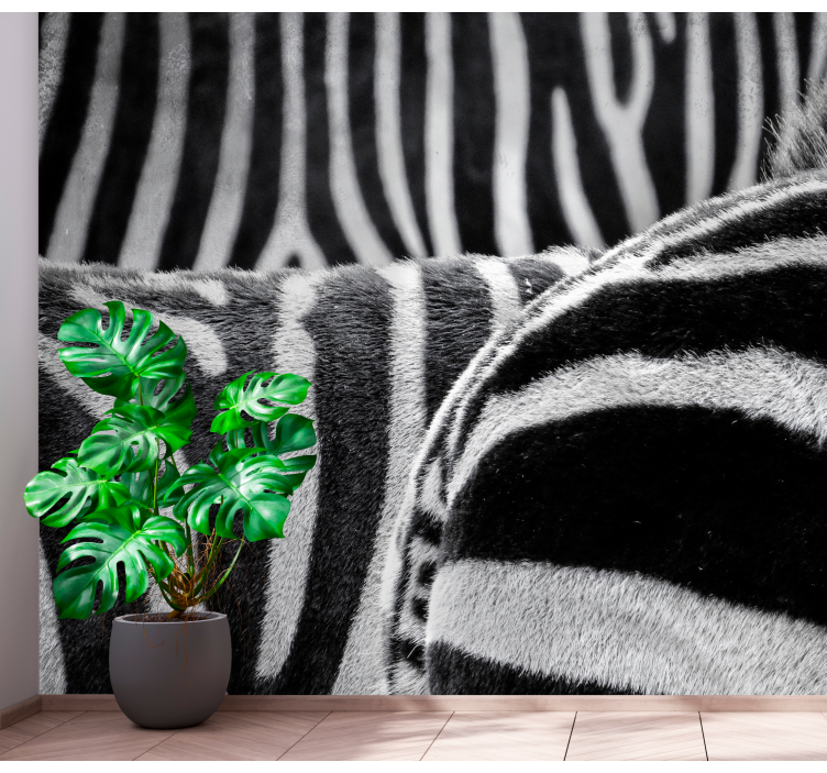 Tapisserie animaux rayures de zèbres réalistes - TenStickers