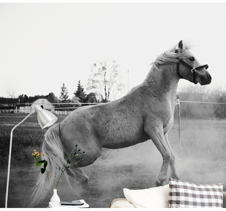 Tapisserie animaux poney au galop - TenStickers